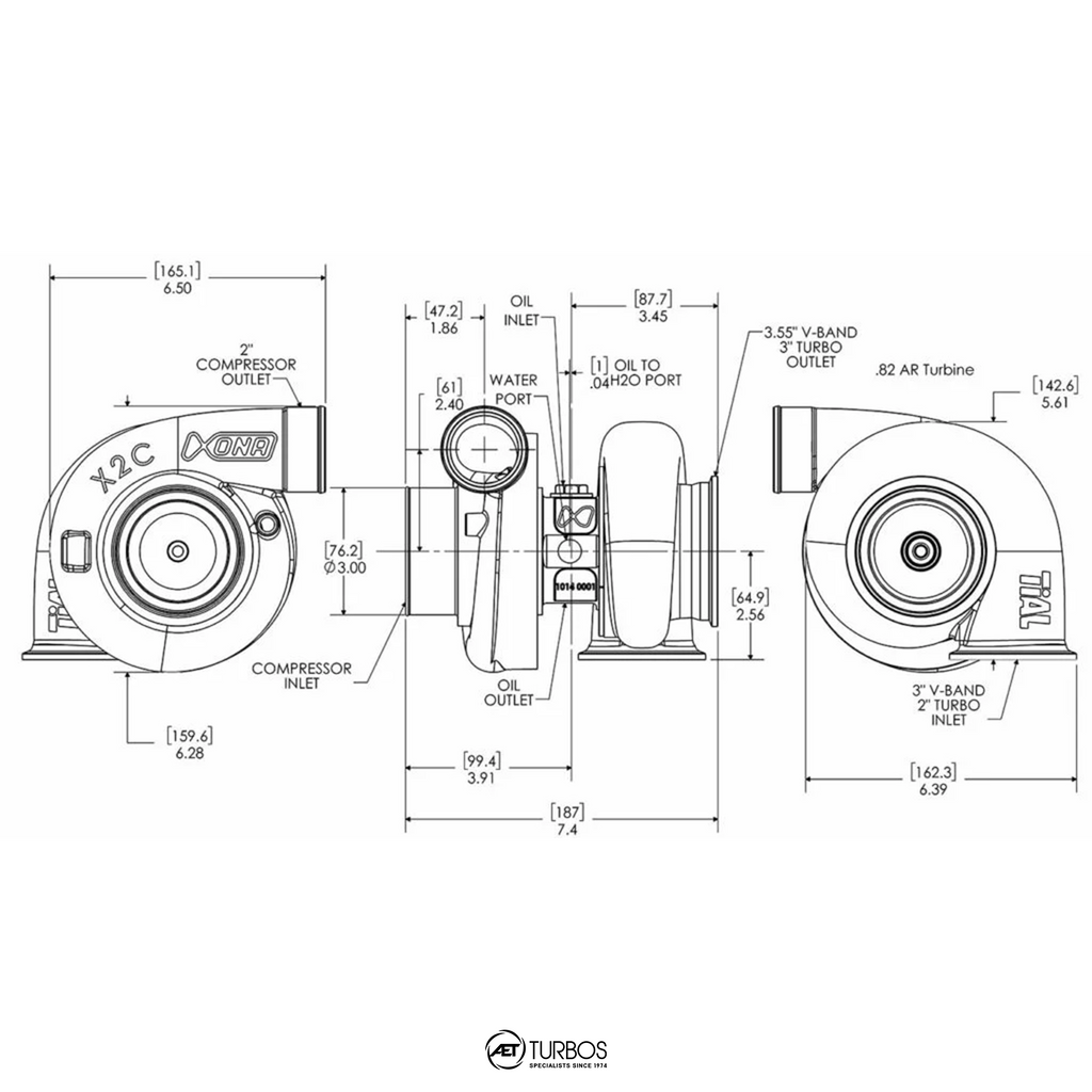 Xona Rotor X2CR XRC4951SR Reverse Rotation Turbocharger | 260 - 510 HP
