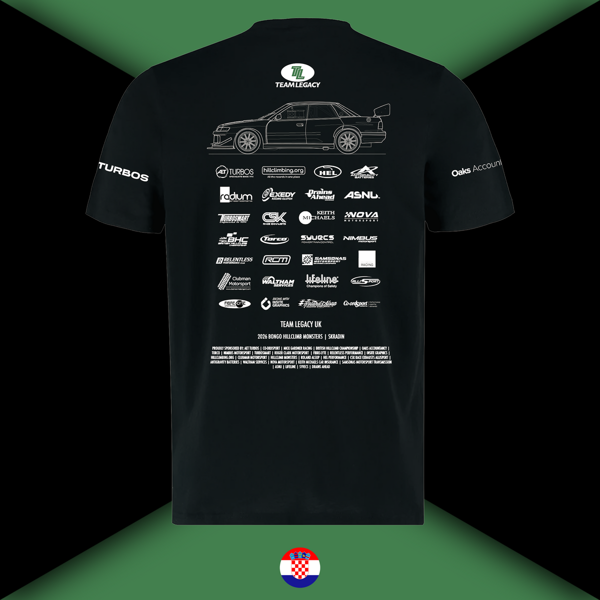 Limited Edition Team Legacy T-Shirt - Bongo HillClimb Monsters - Skradin 2026