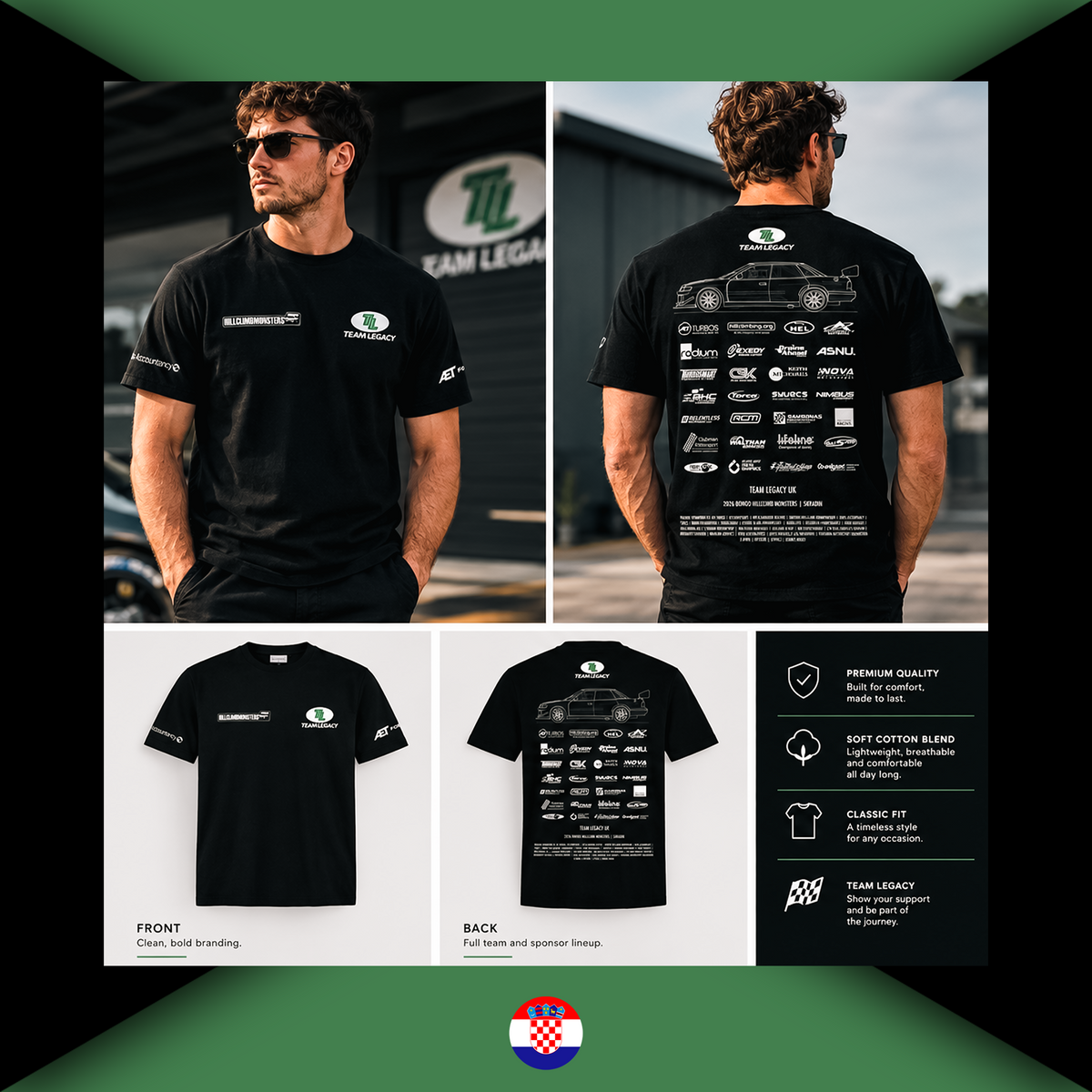 Limited Edition Team Legacy T-Shirt - Bongo HillClimb Monsters - Skradin 2026