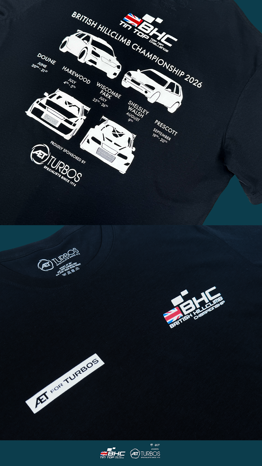 Limited Edition 2026 Tin Top Challenge T-Shirts - AET Turbos