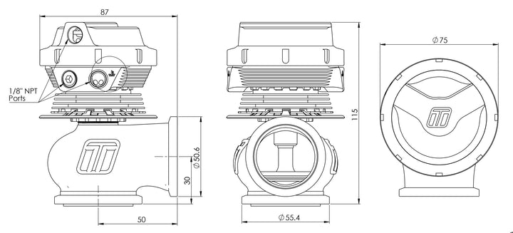 GEN- V WG40M Comp-Gate 40 Motorsport 14PSI Black